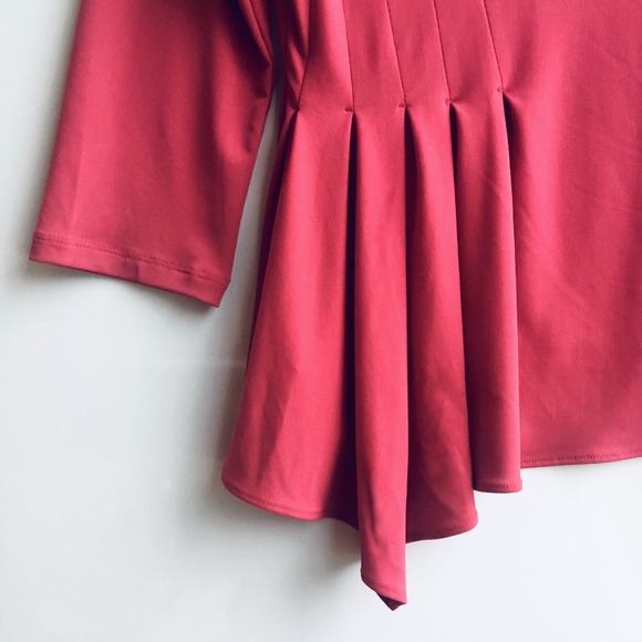 NWOT Pink Pleated Top M - Picture 3 of 6